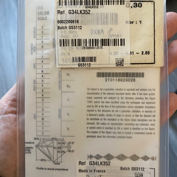 Piaget,ring,engagement,platinum,diamond,0.3. - Picture 3 of 3